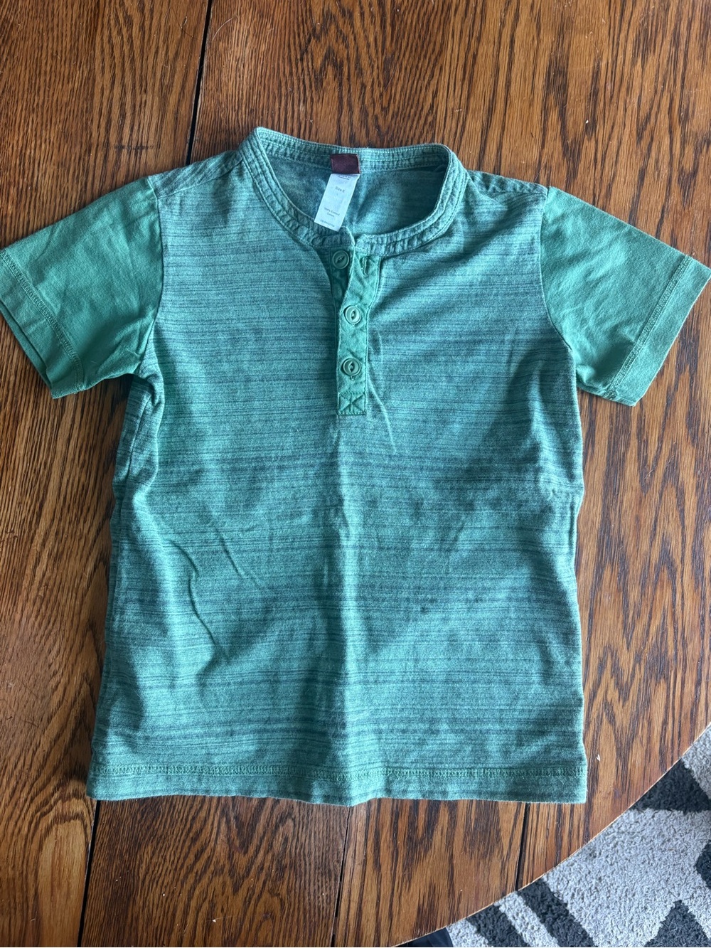 Tea Collection Aqua Green Short Sleeve Henley Tee
